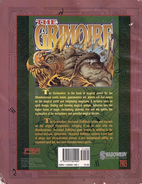 Shadowrun 2nd - The Grimoire 2nd (C-Grade) (Genbrug)
